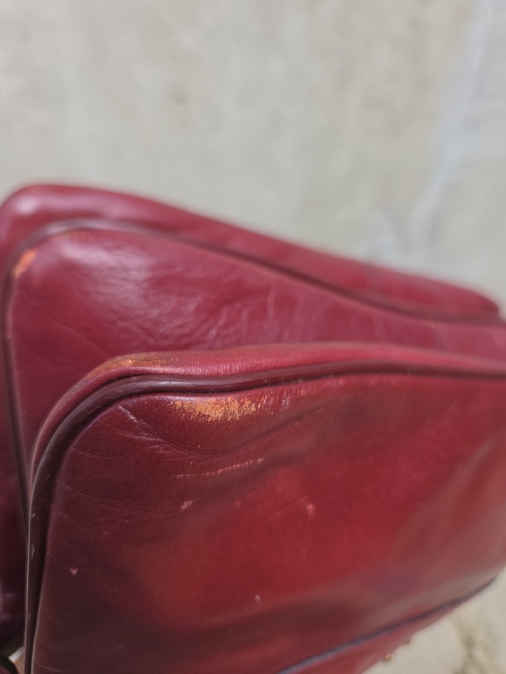Vintage 70s Etienne Aigner Oxblood Leather Shoulder Bag Organizer Purse - Picture 5 of 16